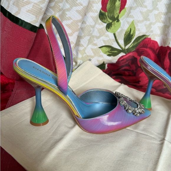 Gianni Bonnie Halter Back Pumps with Rhinestone and Changeable color - Picture 11 of 14